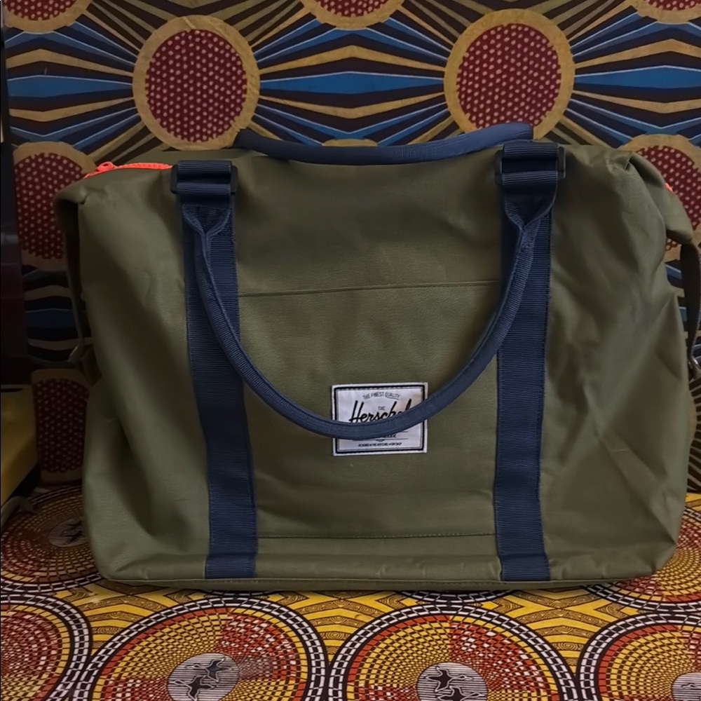 Herschel Supply Company Green and Blue Duffel Bag